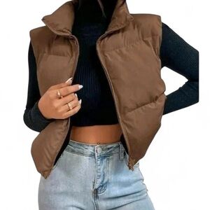 Brown Puffer Vest